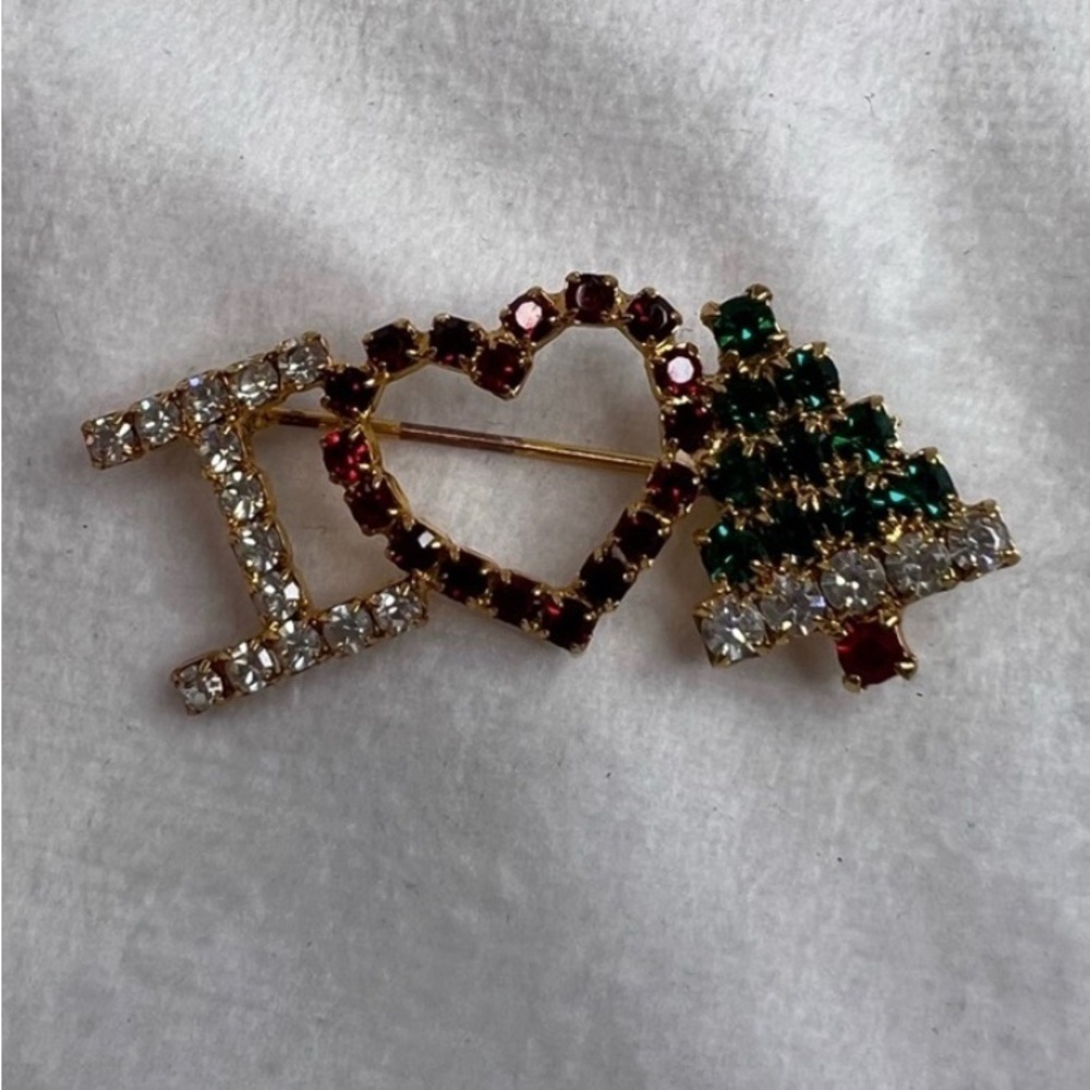 90’s I❤️🎄 Brooch Christmas Brooch - Picture 4 of 4